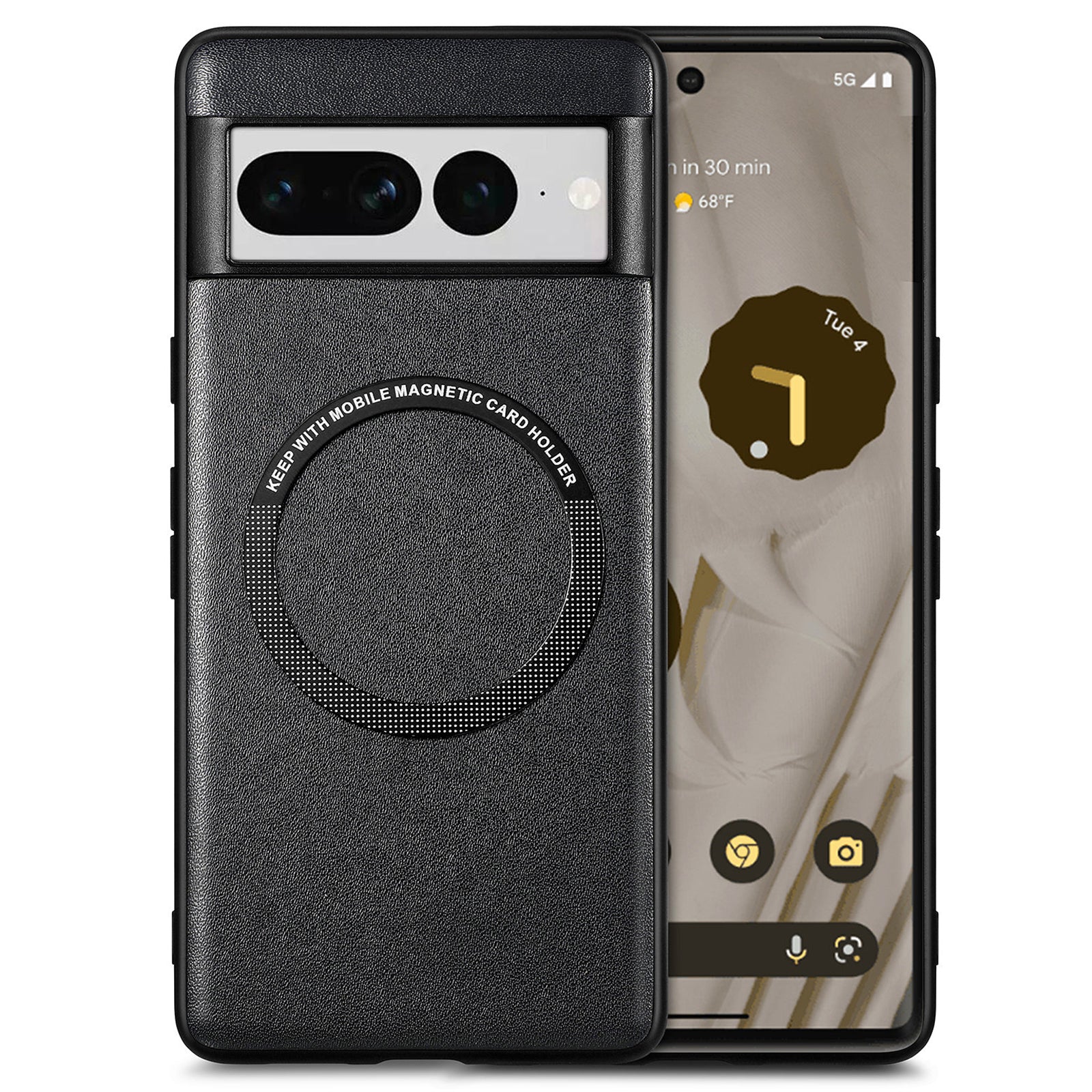 Leather Coated PC TPU Case Compatible with MagSafe for Google Pixel 7 Pro 5G Phone Cover Leather Coated PC TPU Case Compatible with MagSafe for Google Pixel 7 Pro 5G Phone Cover